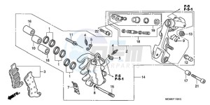 VFR8009 UK - (E / MME TWO) drawing L. FRONT BRAKE CALIPER