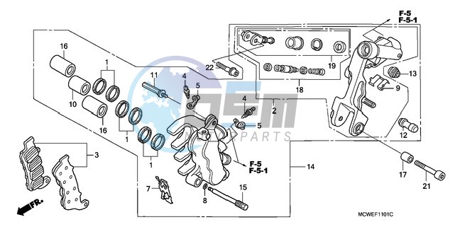 L. FRONT BRAKE CALIPER