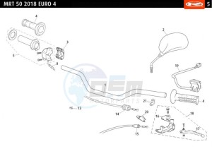 MRT-50-E4-SM-2018-AUSTRIA-MRT-50-SM-FREE-JUMP-GREEN-EURO-4-2018 drawing HANDLEBAR