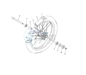 WR F 250 drawing FRONT WHEEL