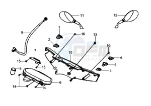 HD EU2 - 200 cc drawing DASHBOARD UNIT