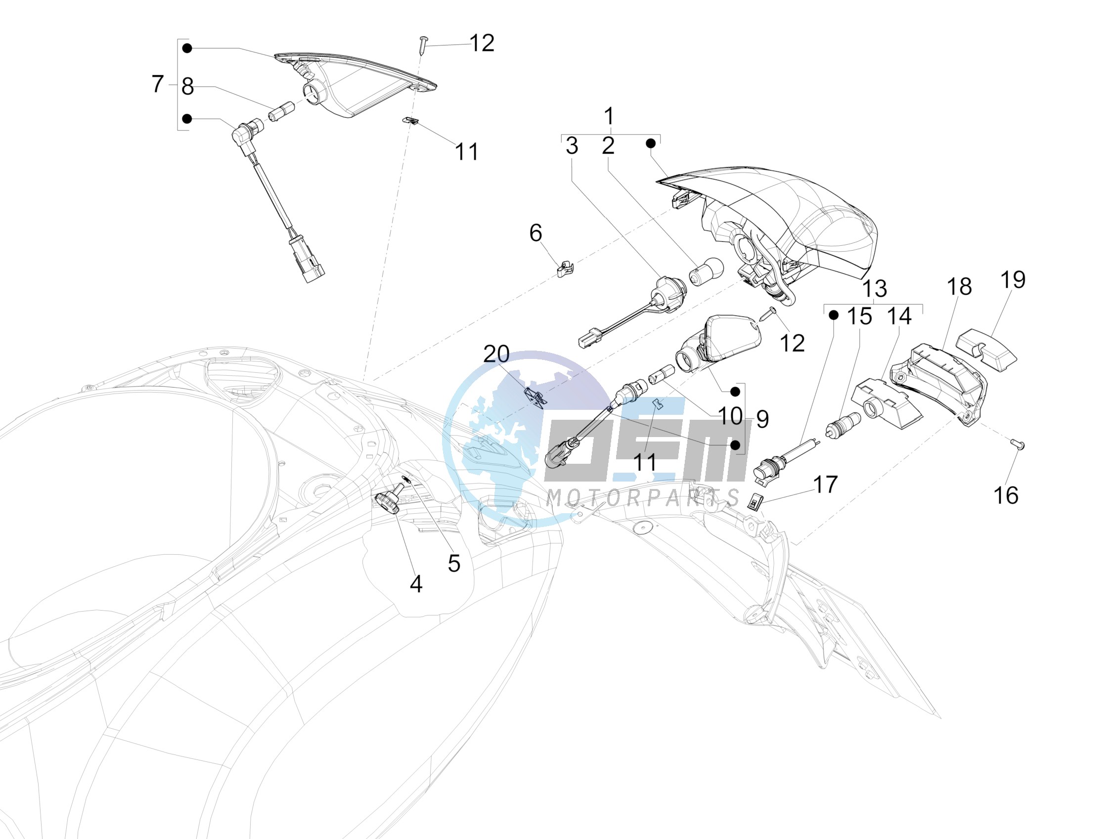 Rear headlamps - Turn signal lamps