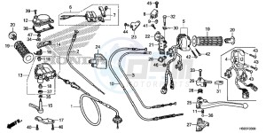 TRX250TMG TRX420 Europe Direct - (ED) drawing HANDLE LEVER/SWITCH/CABLE