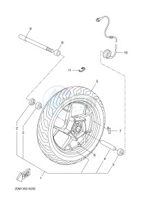 YP250R X-MAX 250 (2DL1 2DL1 2DL1 2DL1) drawing FRONT WHEEL