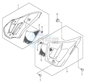 GSF650 (E2) Bandit drawing FRAME HEAD COVER (GSF650 A)