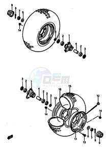 LT50 (E-F-G-H-J-K) drawing FRONT WHEEL