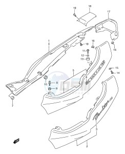 GSF1200 (E2) Bandit drawing FRAME COVER (GSF1200Y SY)