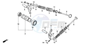 TRX90 drawing CAMSHAFT/VALVE