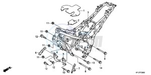 CBR250RB drawing FRAME BODY