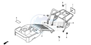 NH80MS drawing FRAME BODY REAR COVER/ LUGGAGE CARRIER