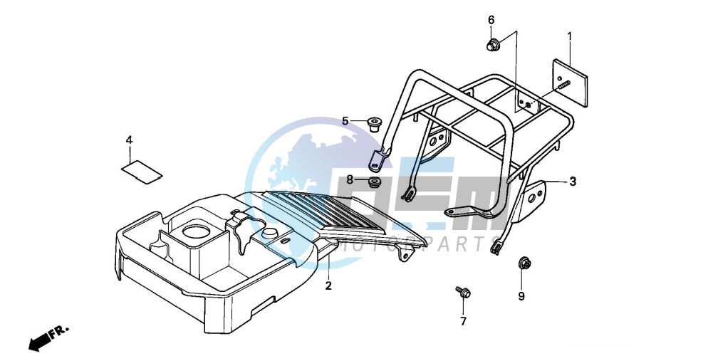 FRAME BODY REAR COVER/ LUGGAGE CARRIER