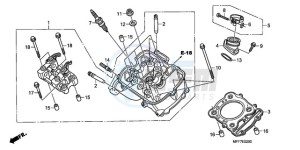 XL700VA9 France - (F / ABS CMF SPC) drawing FRONT CYLINDER HEAD