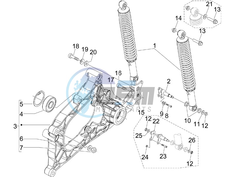 Rear suspension - Shock absorbers