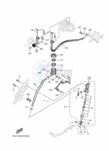 TRACER 9 GT MTT890D (BAP1) drawing REAR MASTER CYLINDER