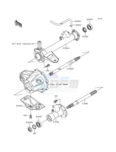 KLF 220 A [BAYOU 220] (A5-A9) [BAYOU 220] drawing REAR AXLE