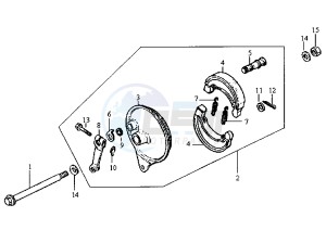 HUSKY - 125 cc drawing BRAKE SHOES HOLDER