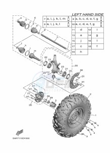 YXF850E YXF85WPBL (BAR7) drawing FRONT WHEEL