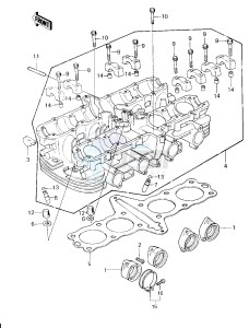 KZ 750 H [LTD] (H1) [LTD] drawing CYLINDER HEAD -- 80 H1- -