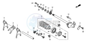 CB600FA CB600FA drawing GEARSHIFT DRUM