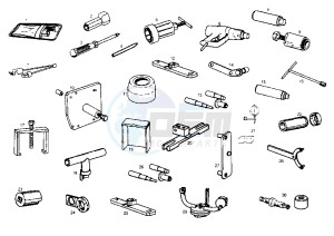 GP 1 - 50 cc drawing WORKSHOP SERVICE TOOLS