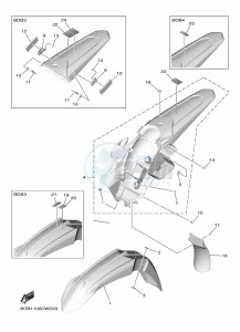 WR450F (BDB4) drawing FENDER