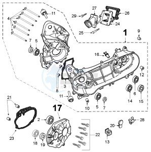 VIVA 3 L 50 2T drawing CRANKCASE