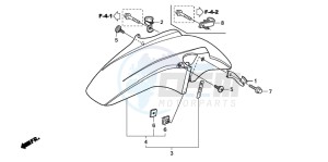 CBF600SA drawing FRONT FENDER