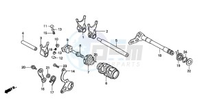 CR125R drawing GEARSHIFT DRUM