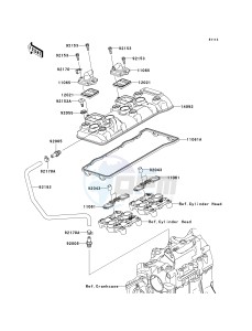 ZX 600 R [NINJA ZX-6R MONSTER ENERGY] (R9FA) R9FA drawing CYLINDER HEAD COVER