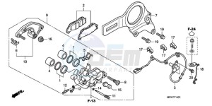 CB1000RA9 Europe Direct - (ED / ABS) drawing REAR BRAKE CALIPER (CB1000RA)