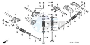 NT700VAA Europe Direct - (ED / ABS) drawing CAMSHAFT/VALVE