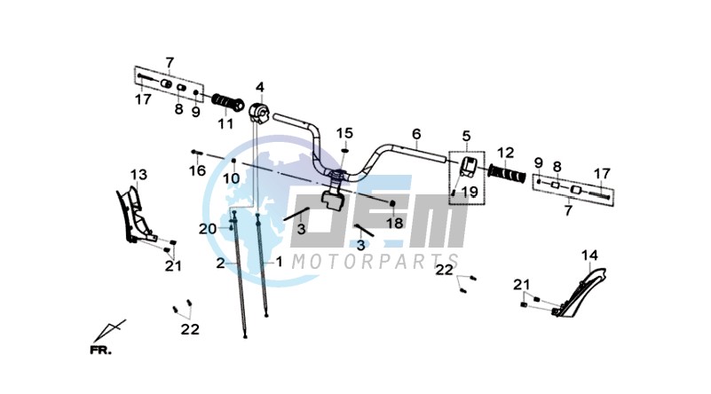 STEERING / BRAKE LEVERS CPL.  L/R