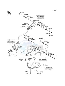 BRUTE FORCE 650 4x4i KVF650FEF EU GB drawing Front Suspension