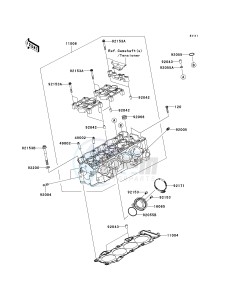 ZX 600 P [NINJA ZX-6R] (7F-8FA) P8F drawing CYLINDER HEAD