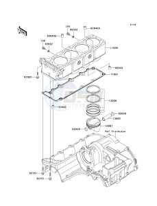 ZX 1200 C [NINJA ZZR 1200] (C1-C4) [NINJA ZZR 1200] drawing CYLINDER_PISTON-- S- -