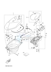 NS50F AEROX 4 (1GB3 1GB3 1GB3) drawing SEAT & CARRIER