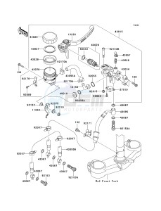 ZX636 C [NINJA ZX-6R] (C6F) D6F drawing FRONT MASTER CYLINDER