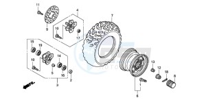 TRX420FM FOURTRAX drawing FRONT WHEEL