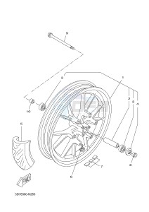 YZF-R125A R125 (5D7N) drawing FRONT WHEEL