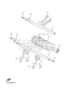 FZ8-S FZ8 FAZER 800 (42PD 42PF) drawing SHIFT CAM & FORK