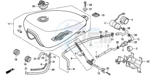 VT600CD drawing FUEL TANK (1)