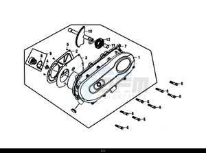 ORBIT II 50 (25 KM/H) (AE05W8-NL) (L8-M0) drawing L. CRANK CASE COVER