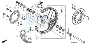 CRF450RC drawing REAR WHEEL