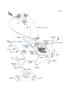 VN 900 D[VULCAN 900 CLASSIC LT] (6F-9F) D8F drawing FUEL EVAPORATIVE SYSTEM-- CA- -