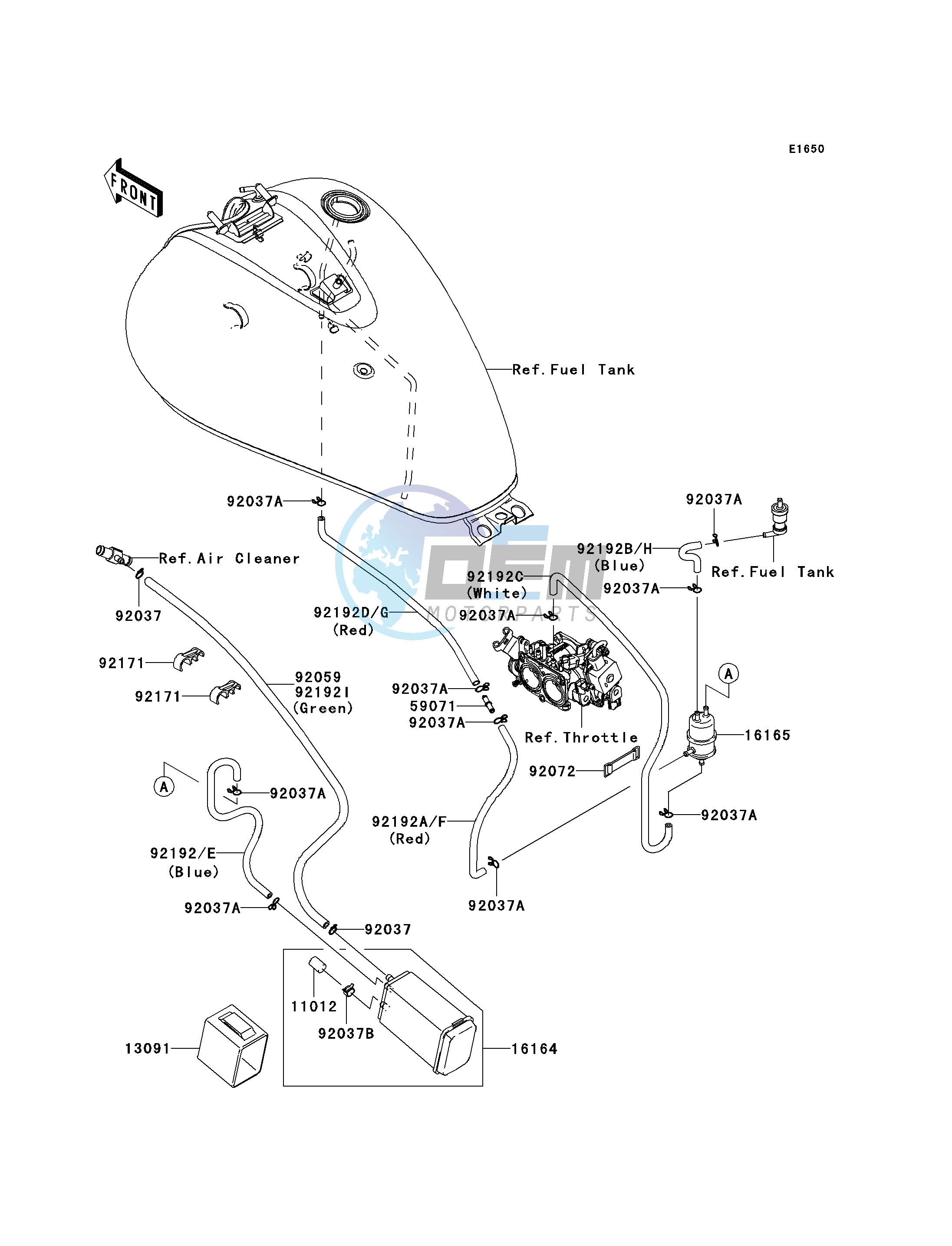 FUEL EVAPORATIVE SYSTEM-- CA- -