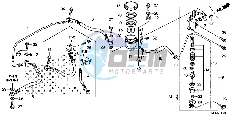 REAR BRAKE MASTER CYLINDER