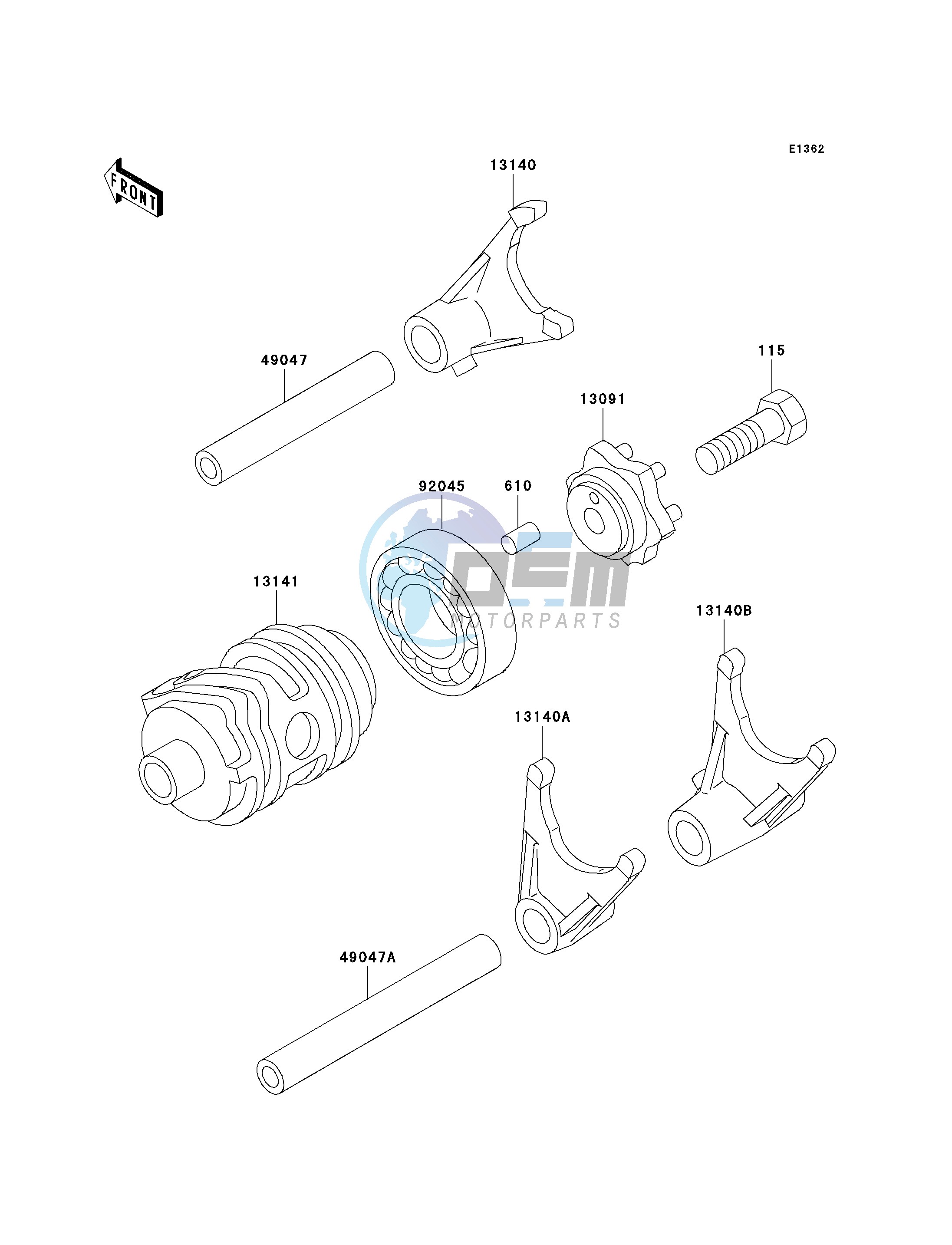 GEAR CHANGE DRUM_SHIFT FORK-- S- -