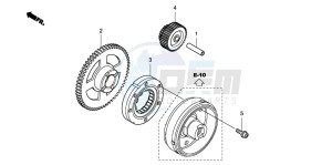 TRX420FE FOURTRAX ES drawing STARTING GEAR