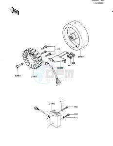 KZ 1100 B [GPZ) (B1-B2) [GPZ) drawing GENERATOR_REGULATOR