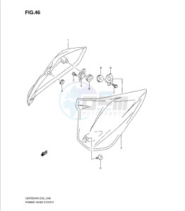 GSF650/S drawing FRAME HEAD COVER (WITHOUT COWLING)